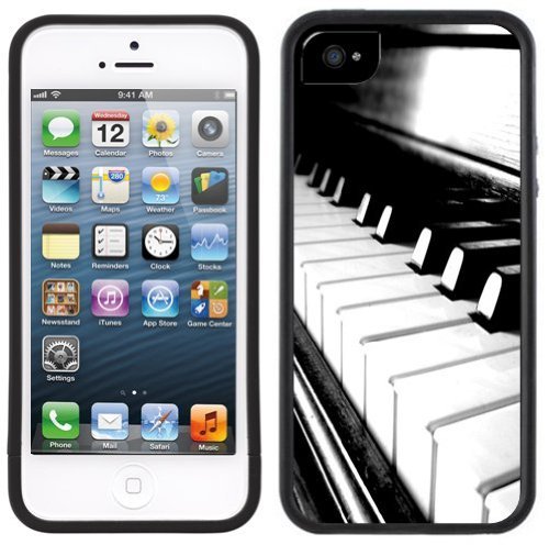 Piano Keys Handmade iPhone 5 5S Black Bumper Plastic Case