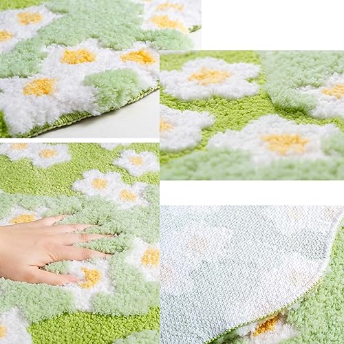 Tapete Moss 3D flores irregulares 39.4in verde miniatura 7