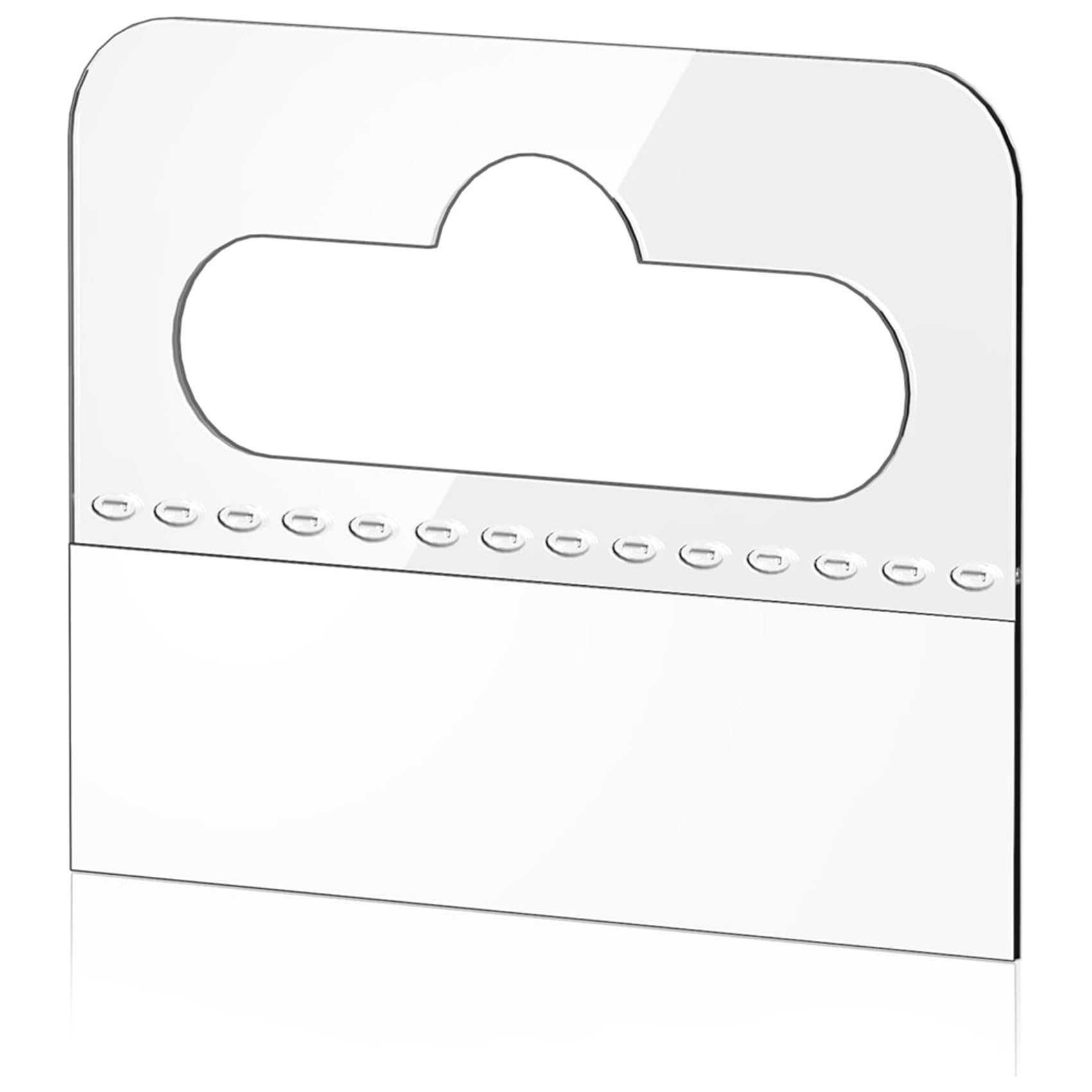 Etichette da Appendere, 2000 Pezzi di Linguette Adesive Trasparenti con Foro per Fessura Etichette Autoadesive in Plastica, 4,5 X 3,5 Cm