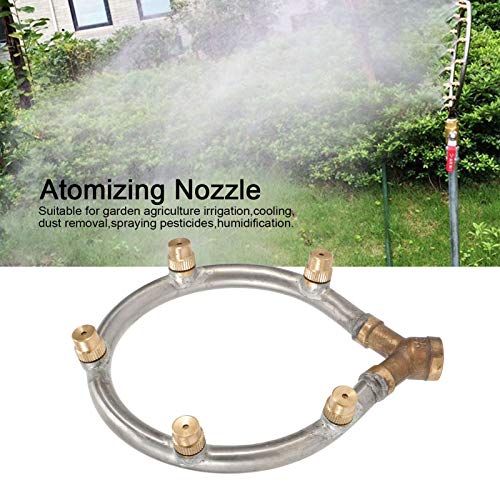 Socobeta Sprinkler Atomizing Nozzle Sturdy Corrosion Resistant Misting Nozzle Sprayer with Five Head for Garden Water G1/4in Female Thread Connection for Garden Agriculture Irrigation - Image 2