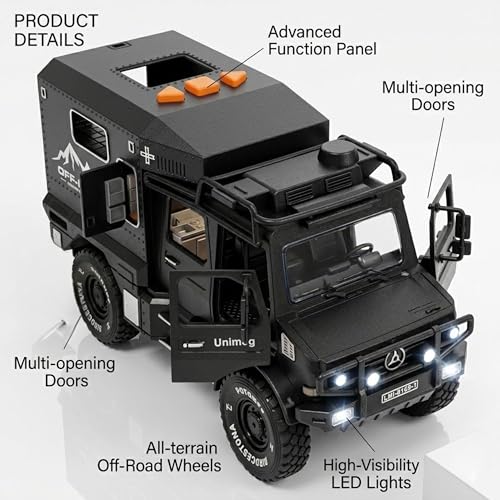 Image of Defense Military Lorry Truck Off Road Friction Vehicle Car Toy for Kids 3+| Big Size 1Pc Push-Go with Opening Doors Army Force Toys for Boys & Girls Birthday Gift for Children Educational Item