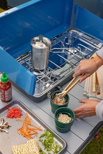 Stanley Wildfare Go 4-Piece Stainless Steel Two Cup Cook Set | 32 oz Pot and Lid with Fold & Lock Handle | 2 Stacking Cups | Camping Essentials for Your Camp Kitchen | BPA-Free | Shale + Charcoal - Image 5