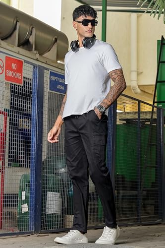 Image of FABRIPPLE Men's Heavy-Duty Cotton Cargo Pants - Rugged Style, All-Day Comfort