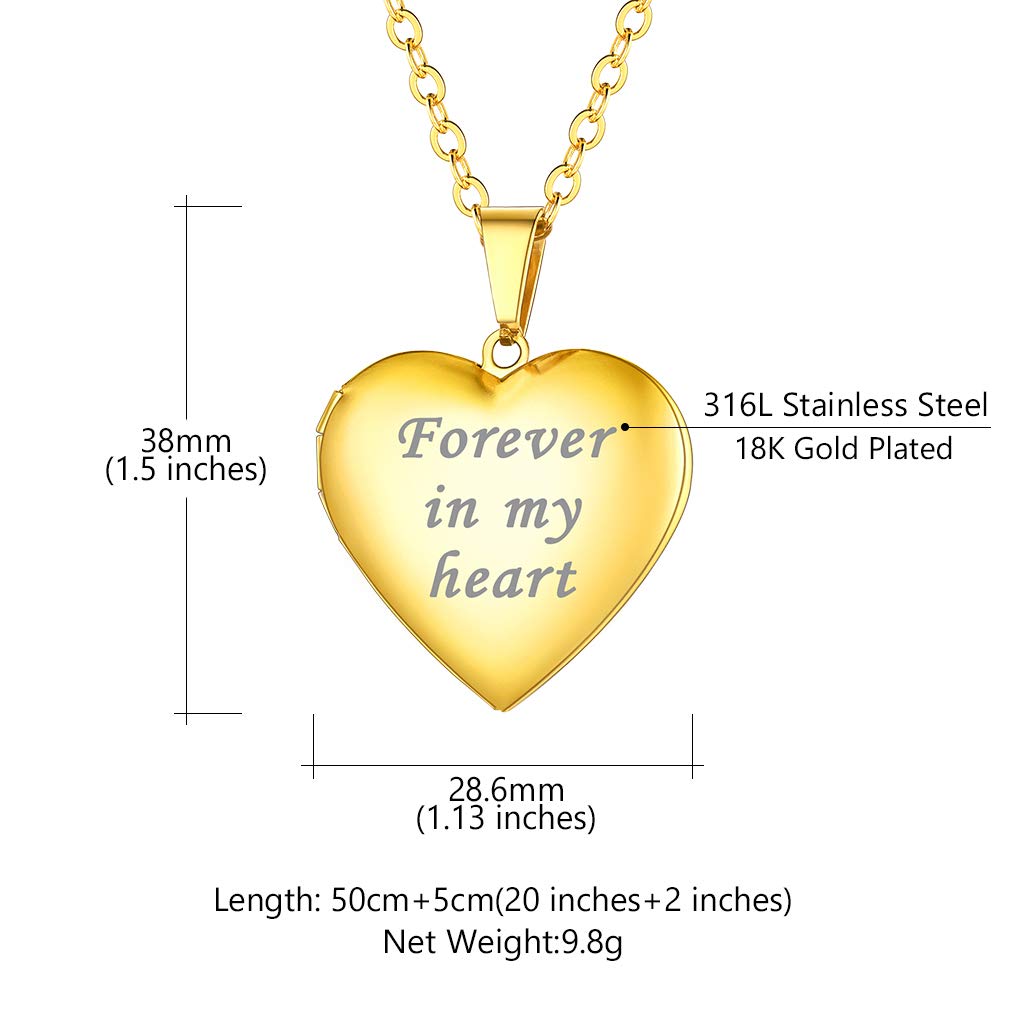 Custom4U Collana Donna Personalizzata Locket Argento Oro Foto Testo Inciso Nome Data in Acciaio Inox 316L Antiallergico Catena 50+5 CM Collana Mamma Fidanzata Confezione Regalo Creativo