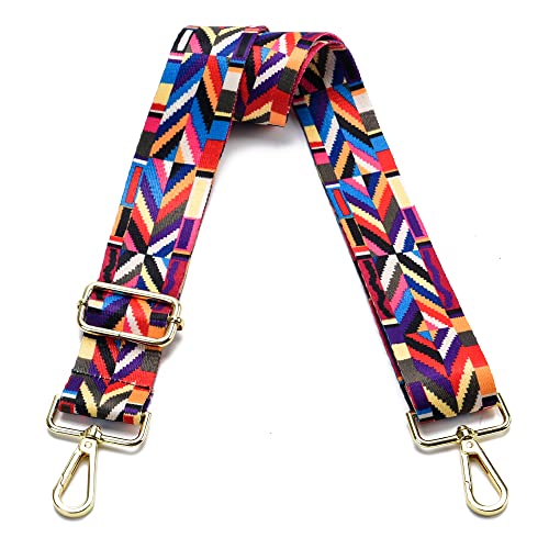 Image of Purse Strap Gold Hardware Replacement Crossbody Bag Strap, Wide Adjustable Shoulder Strap