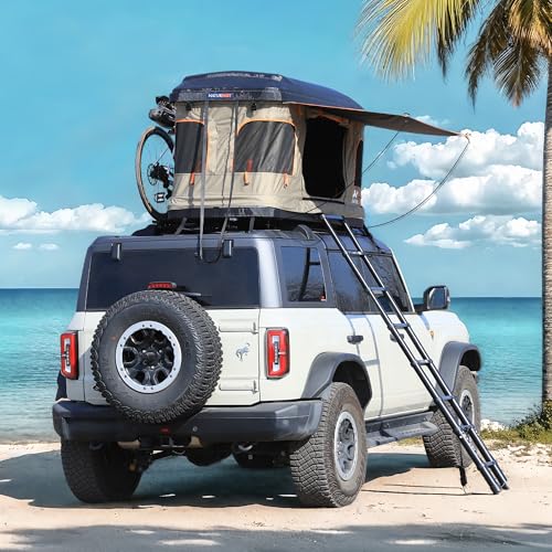 Naturnest Single Person Rooftop Tent, Great View Ventilation Tent for 1 Person Camping, Waterproof Windproof UV-Resistant Blackout 4 Season Tents for Pickup Truck, Jeep, Suv, Van, Trailer - Orion Mini