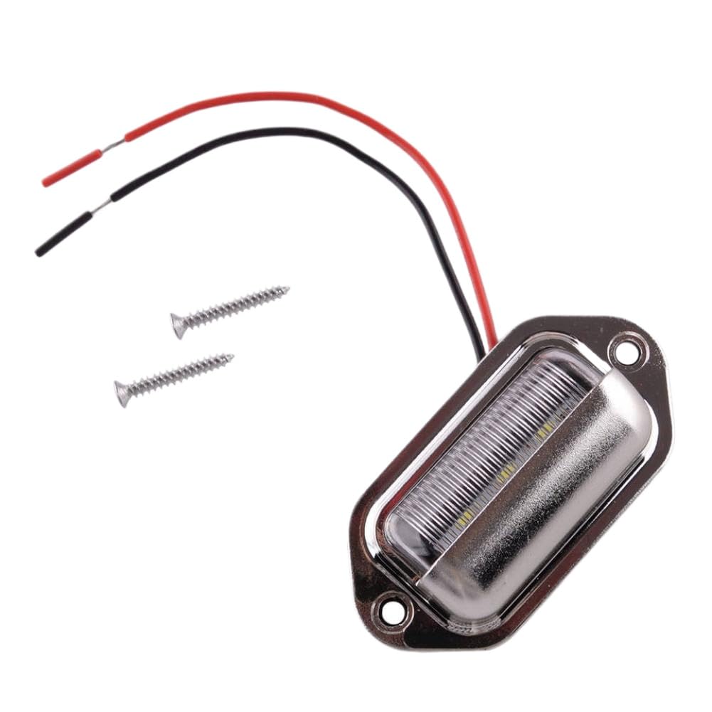 Luce di cortesia a LED per ponte 4 pezzi Luce targa di poppa impermeabile Luce targa 12V 24V Compatibile con rimorchio per barche marine Auto moto