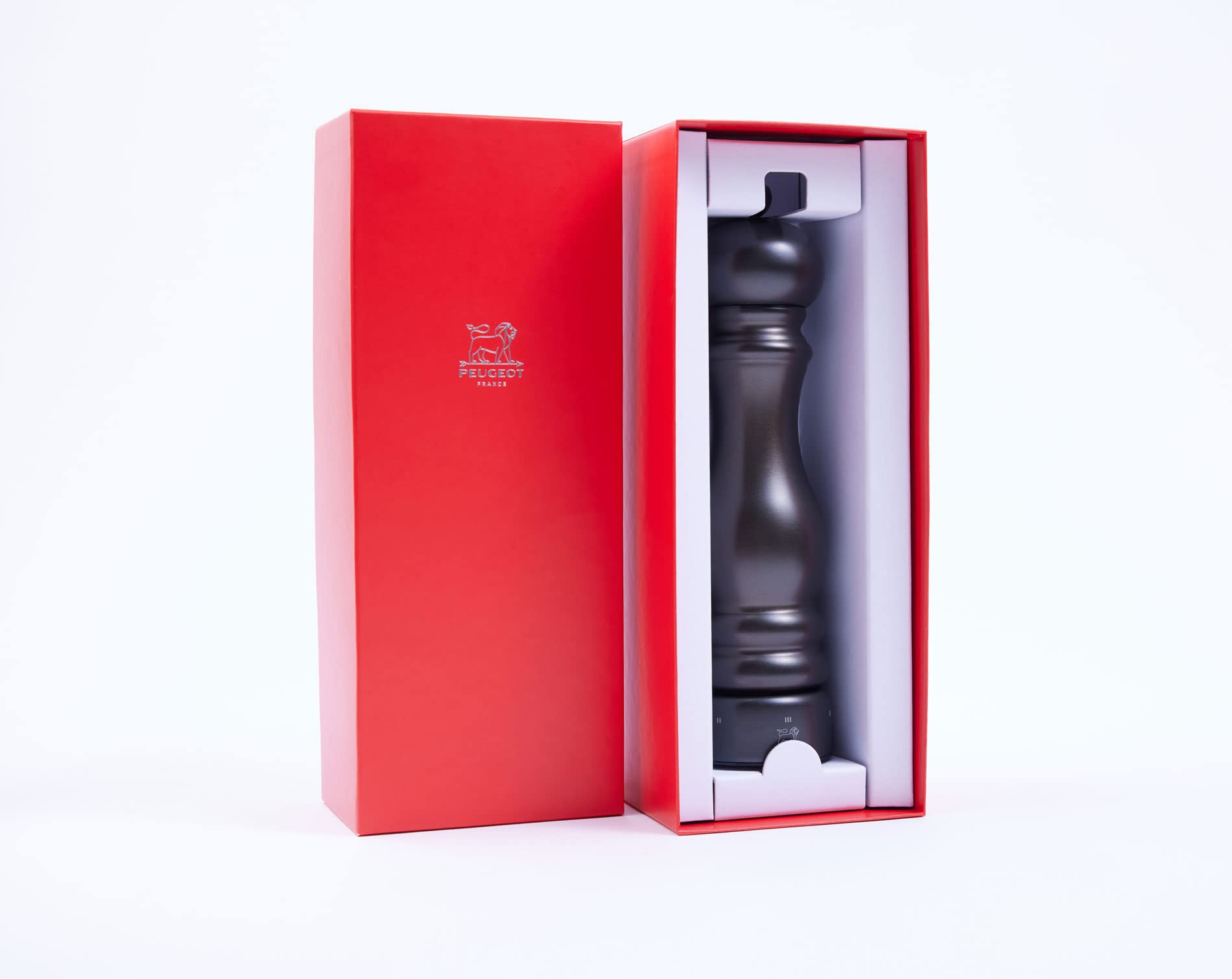 Peugeot Paris u'Select Chef Stainless Steel with Carbon Finish Pepper and Salt Mill Gift Boxed Set, 9-in