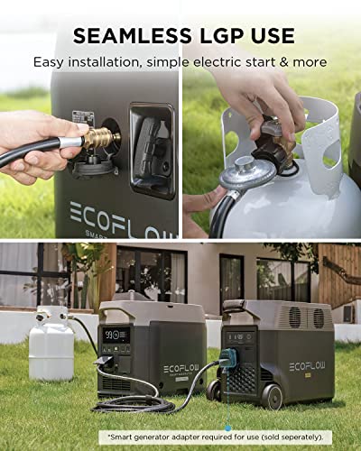 Image of EF ECOFLOW Power Station 3600Wh /3600W DELTA Pro&1800W Dual Fuel Inverter Generator, Backup Generator for Whole Home Use, RV High-Power Appliances, Emergency, Blackout