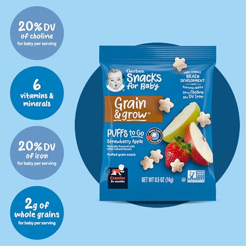 Image of Gerber Puffs to Go Strawberry Apple (Pack of 2)