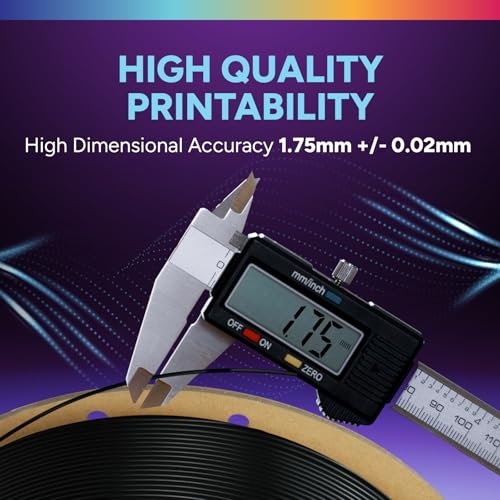 Image of OVERTURE TPU High Speed Filament 1.75mm Flexible 95A Roll, 3D Printer Filament, Fit Most FDM Printer(HS TPU 2kg Black 1-Pack)
