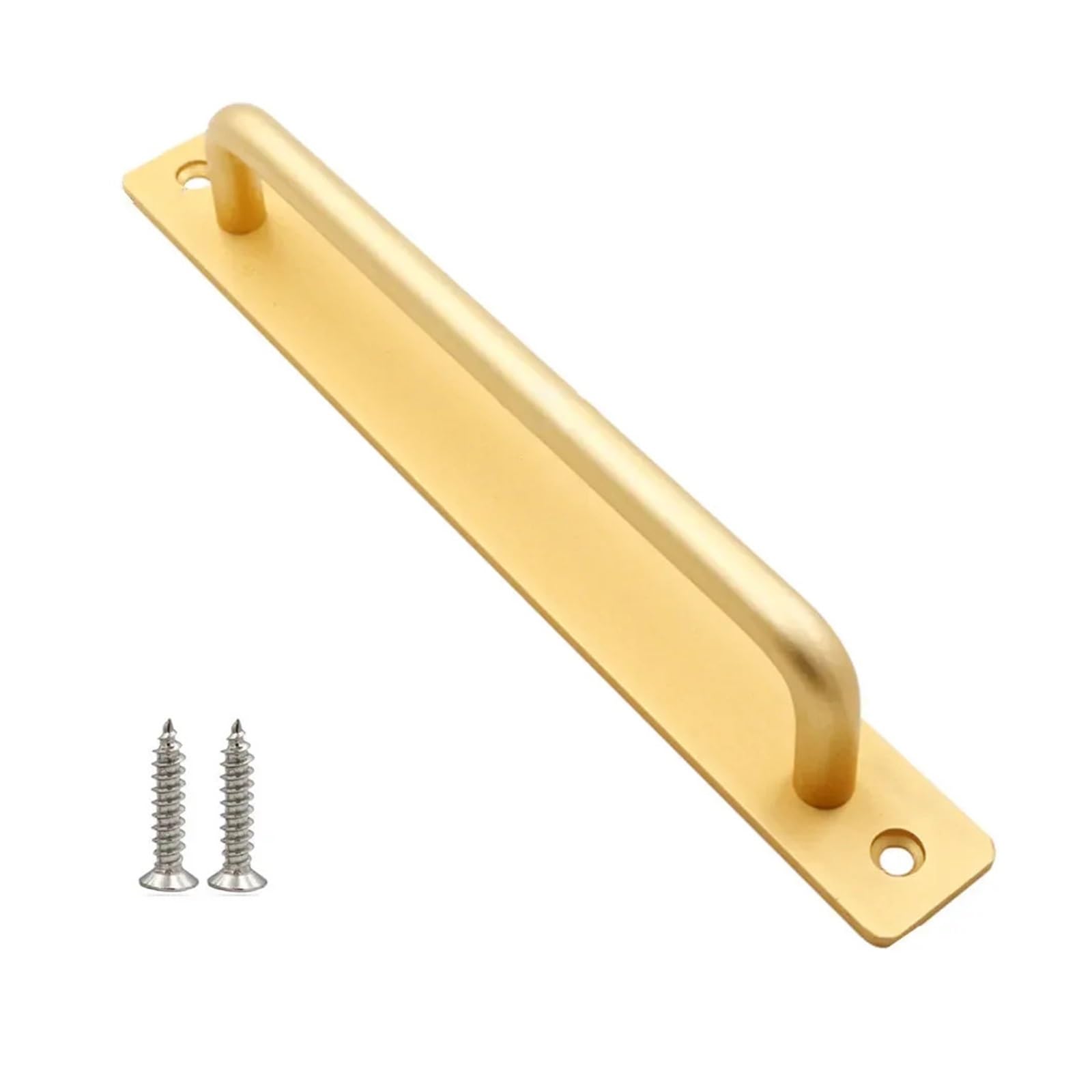 IKLAAQETBXPS Punch-Free Aluminum Alloy Push Pull Sliding Door Handle for Gate Toilet Furniture Hardware(Gold)