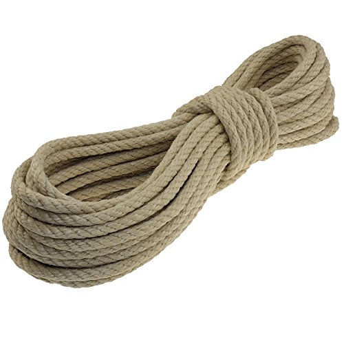 Kanirope Corde en chanvre synthétique tressé, 6 mm, 30 m, catégorie A