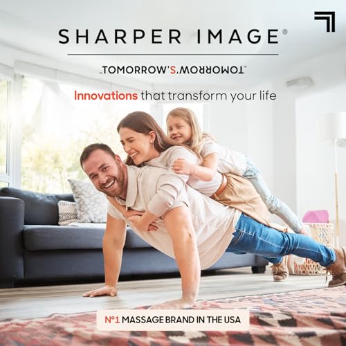 Sharper Image Power Percussion Move Edge Portable Lite - Muscle Massage Gun, Percussion Massager with 4 Speeds, 4 Attachments, USB-C Rechargeable - Portable Deep Tissue Massager for Muscles, Black - Image 5