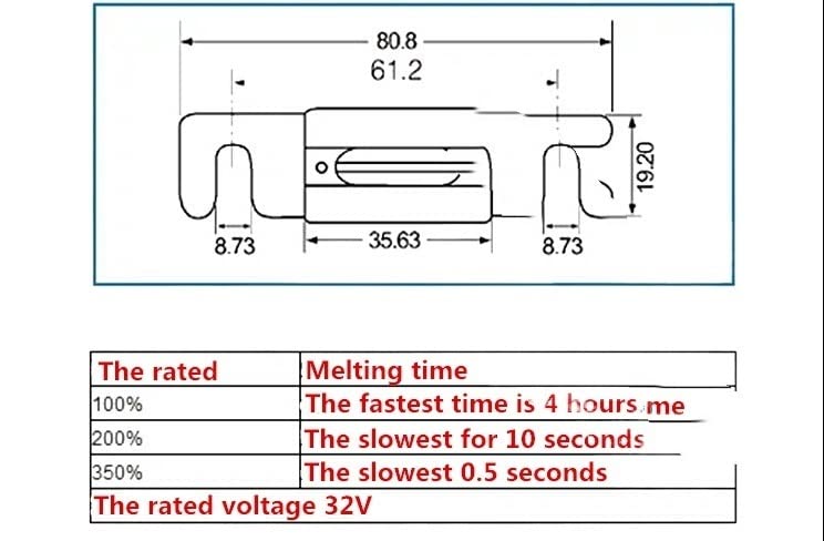 Bolt-on/Fusible Link Fuse/Auto Fuse/Blade Fuse 30A 35A 40A 50A 60A 70A80A100A125A150A175A-250A 400A 500A(225A)