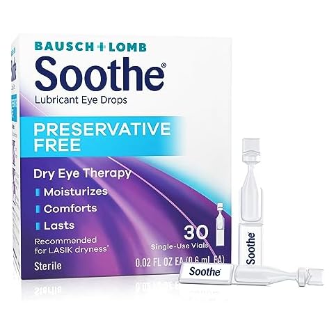 Soothe Preservative Free Lubricant Eye Drops, Long-Lasting Dry Eye Relief, Moisturizing & Comforting, Suitable for Sensitive Eyes, Single Use Vials, 30 Count Cover