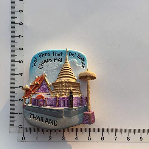 Imán Decorativo 3D Chiang Mai Tailandia Resina 6x5.5 cm miniatura 6
