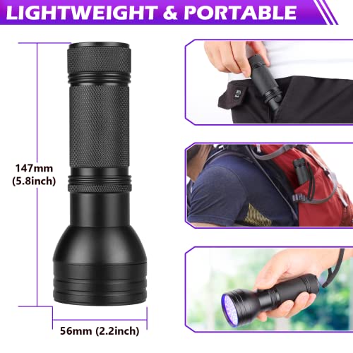 Folksmate USYMYP-UV51-2 2-Pack Uv Flashlight Black Light, 51 Led 395Nm Ultraviolet Flashlight Blacklight, Pet Urine Detector Light thumb #2