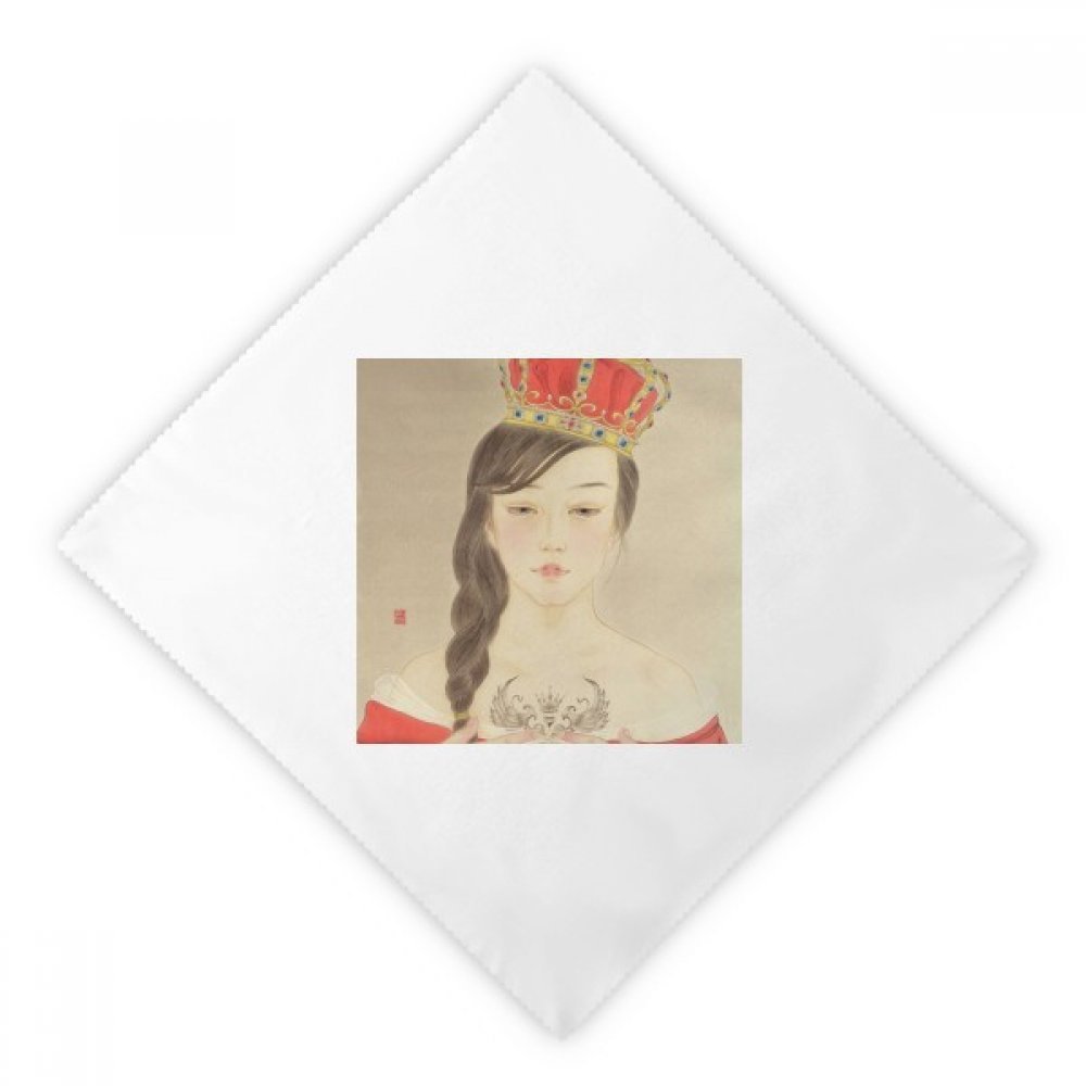 Serviettes en tissu royal crown motif aquarelle unique pour décoration de table luxe