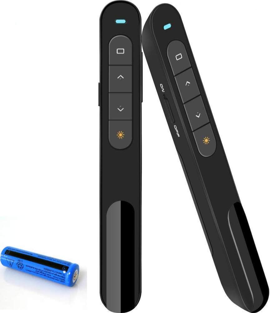 Laser Pointer, Professional Wireless Presenter Slide Changer Remote Clicker for Presentation, RF 2.4GHz USB Power Point Remote Control Pen,PPT Controller for Mac Computer Laptop Teacher Student