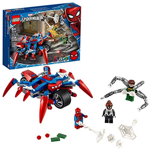LEGO 76148 Marvel Super Heroes vs. Doc Ock, mit Spider-Girl Superhelden-Spielset mit 3 coolen Minifiguren und Spider-Mans Motorrad tolles Bauspielzeug als Geburtstag-oder Weihnachtsgeschenk für Kinder