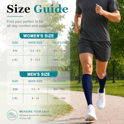 Image of COOLOVER Copper Compression Socks for Women and Men(6 Pairs)-Best Support for Running, Athletic, Travel