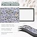 Embroidered Fabric Sleeve for Kindle Paperwhite, Kindle Basic, Kobo Clara 2E, Boox Palma, Nook Glowlight – Protective Cloth Cover for Tablets & E-Readers Handcrafted - Blue & Beige Daisy