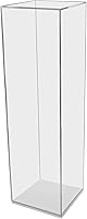Vista 112 de Acrylic Display Riser Box Clear Plexiglass 12" x 12” x 19” No Lid Hollow Pedestal 5 Sided Display Trinkets Flowers Dust Cover Bin Collectible Items