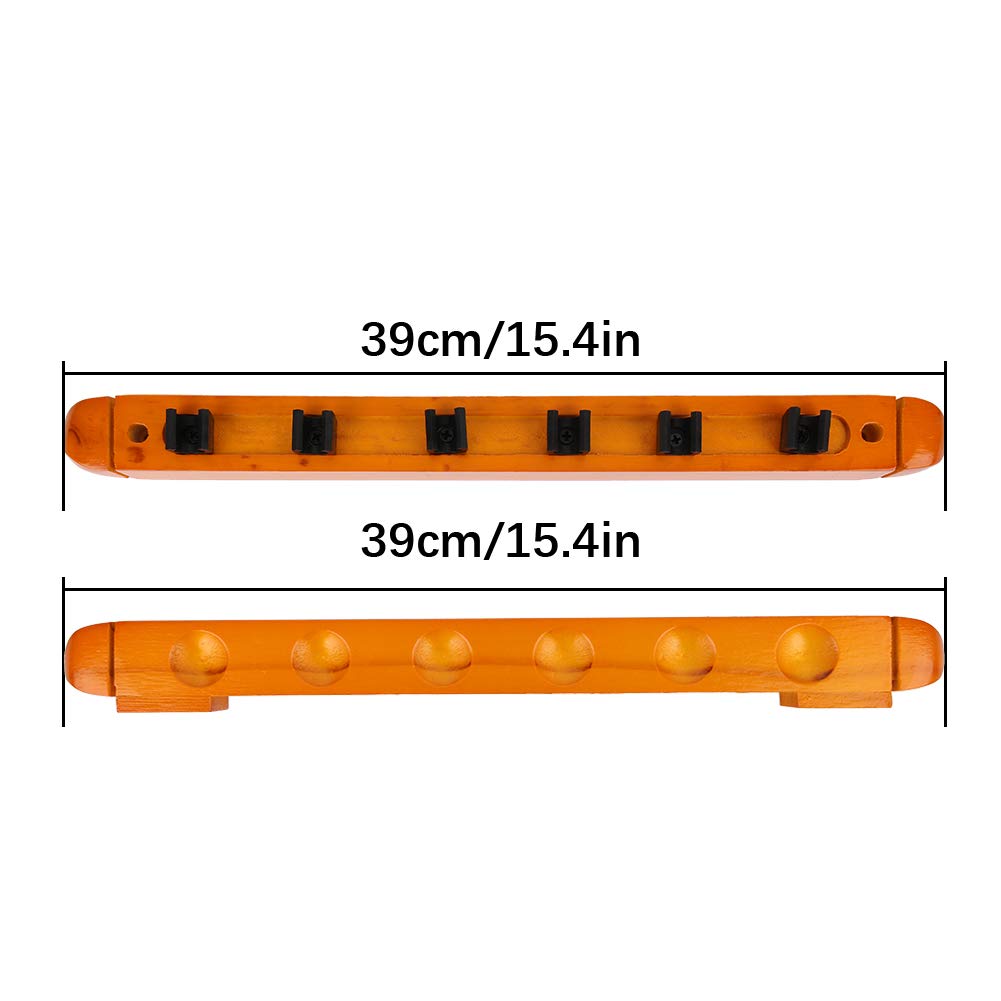 Alvinlite Supporto per Stecche da Biliardo, Porta Stecche da Biliardo a Parete con 6 Stecche in Legno, Accessori per tavoli da Biliardo compatti * 89 Stecche