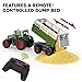 kolegend Remote Control Tractor with RC Dump Trailer & Front Loader, Kids RC Tractor Toy 2.4Ghz Remote for Driving and Dumping, 8 Wide Wheels &Lights, Farm Toy for Kids Ages 3+