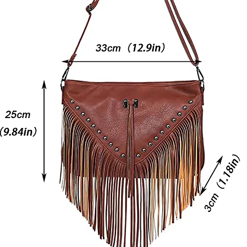 Tassel Bag Punk Style Personality Rivet Fringe Chain Fashion Crossbody Shoulder Messenger Crossbody2