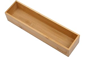 Sleek Bamboo Drawer Organizer for Kitchen, Office, and Beyond