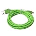 Produktbild Micro USB Kabel Nylon USB Ladekabel - Micro USB Schnellladekabel - Schnellladekabel für Android Smartphones, Samsung, Huawei, HTC, Sony, Nexus und mehr Nokia, Kindle und mehr (1M, Hellgrün)