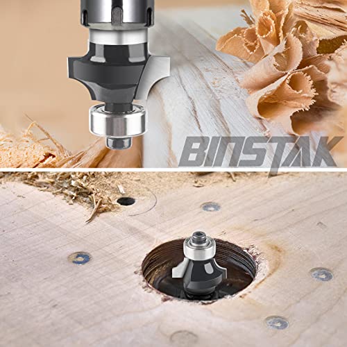 3/16" Radius Roundover Router Bit 1/2" Shank, Edge Forming Roundover Bit Bead Rounding Over Edging Bit By Binstak #TOP1
