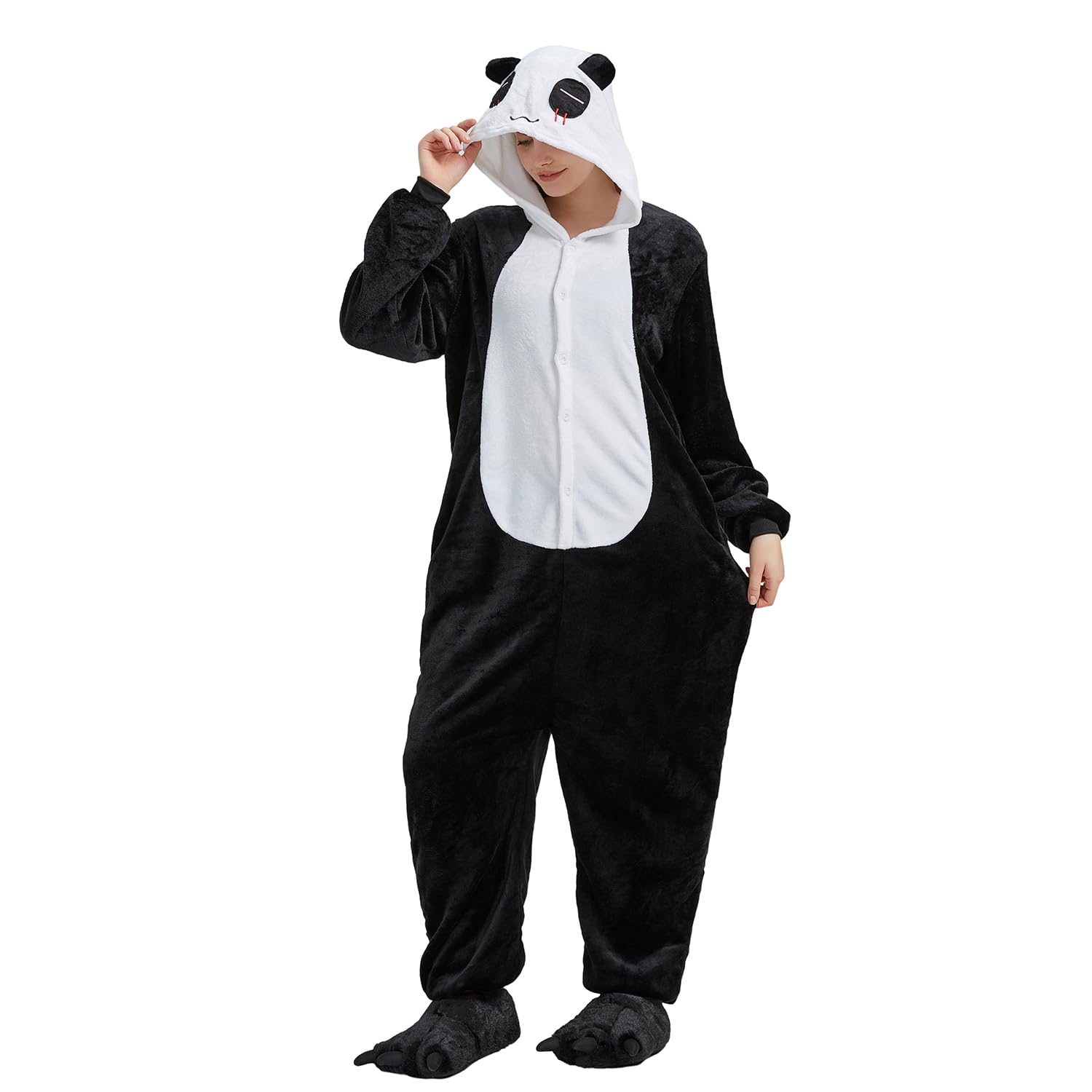 ZKomoL Adult Onesie Unisex Party Pajamas for Women Cosplay Sleepwear Gifts Costume Christmas, panda, L