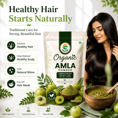 Image of Amla Powder Indian Gooseberry, Amalaki, Nellikkai, 100% Pure, No Preservatives, Rich in Vitamin C for Hair, Skin, Immunity & Digestion (200g)