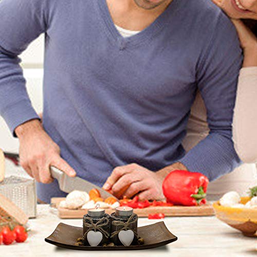 Misixile Rustic Decorative Tea Light Candle Holders,Wood Tealight Candle Holder Set Of 2, Table Centerpieces For & Christmas & Home Décor & Wedding Party & Coffee Table Decor #TOP4