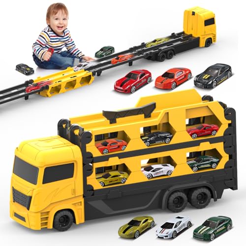 REMOKING 車おもちゃ 建設車両セット 知育玩具 おもちゃ トラック ミニカー 女の子 おもちゃ 男の子 玩具 男の子 子供のおもちゃ 収納できる 誕生日 プレゼント 贈り物 クリスマス 3 4 5 6 7 8歳のサムネイル