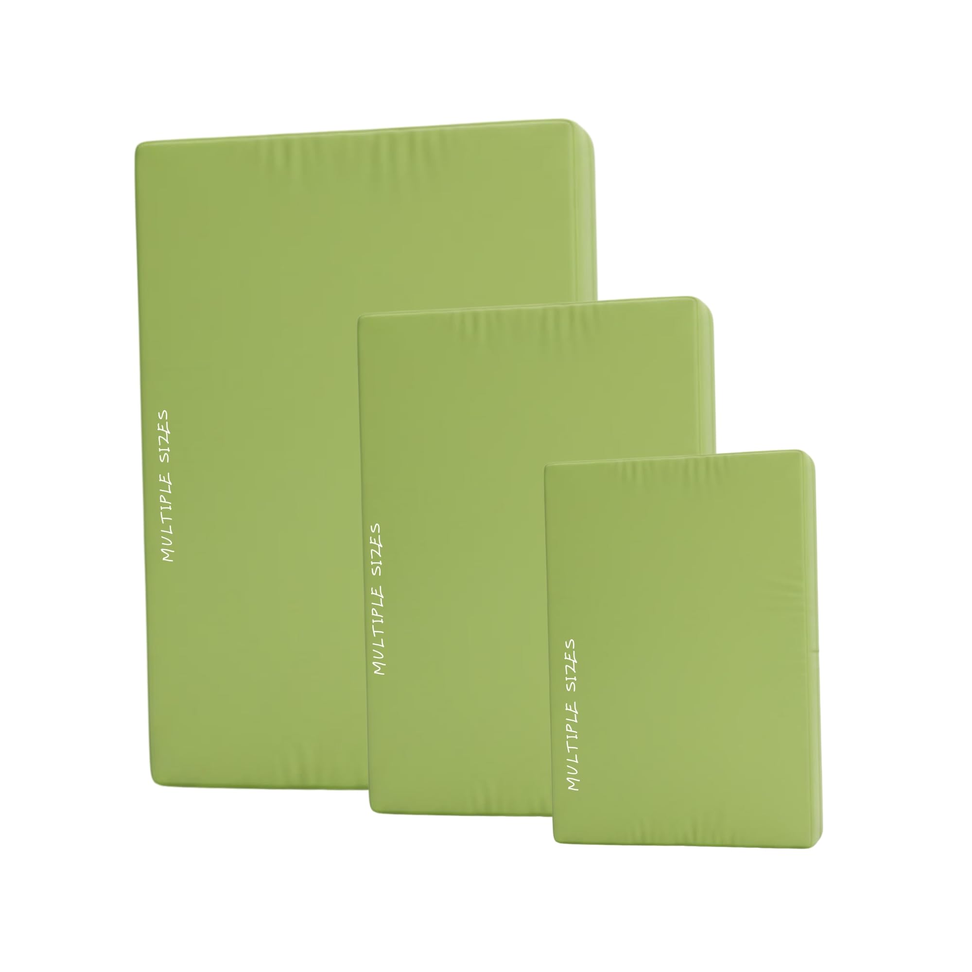 Kosiproducts Gymnastics Crash Mat, High Density Medium Firm 10cm Thick Foam, [Lime Green, 100cm x 100cm x 10cm]