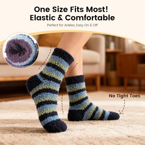 Image of Womens Fluffy Fuzzy Socks,Winter Cozy Soft Warm Socks Gifts for Womens | Soft Comfortable Warm Womens Fluffy Fuzzy Socks