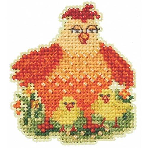 Broderie point de croix compté Mill Hill MH182411 Mama Hen collection 2024