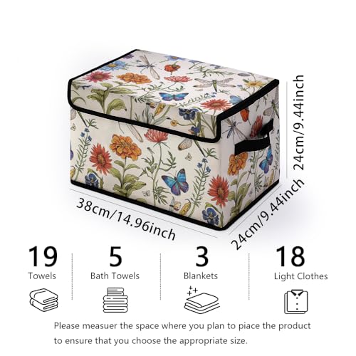 Image of Stackable Clothes Storage Bins with Lids 3 Pack | Closet Organizers Fabric Cat Printing Box for Home and Office,Blanket Clothes Organizers,Under Bed Storage Containers