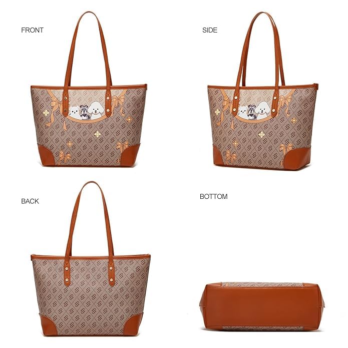 Image of Women's Handbag Tote Bag Premium PU Leather Shoulder Bag with Top Handle & Detachable Strap - Stylish Large Capacity Purse for Office, Casual & Party Use
