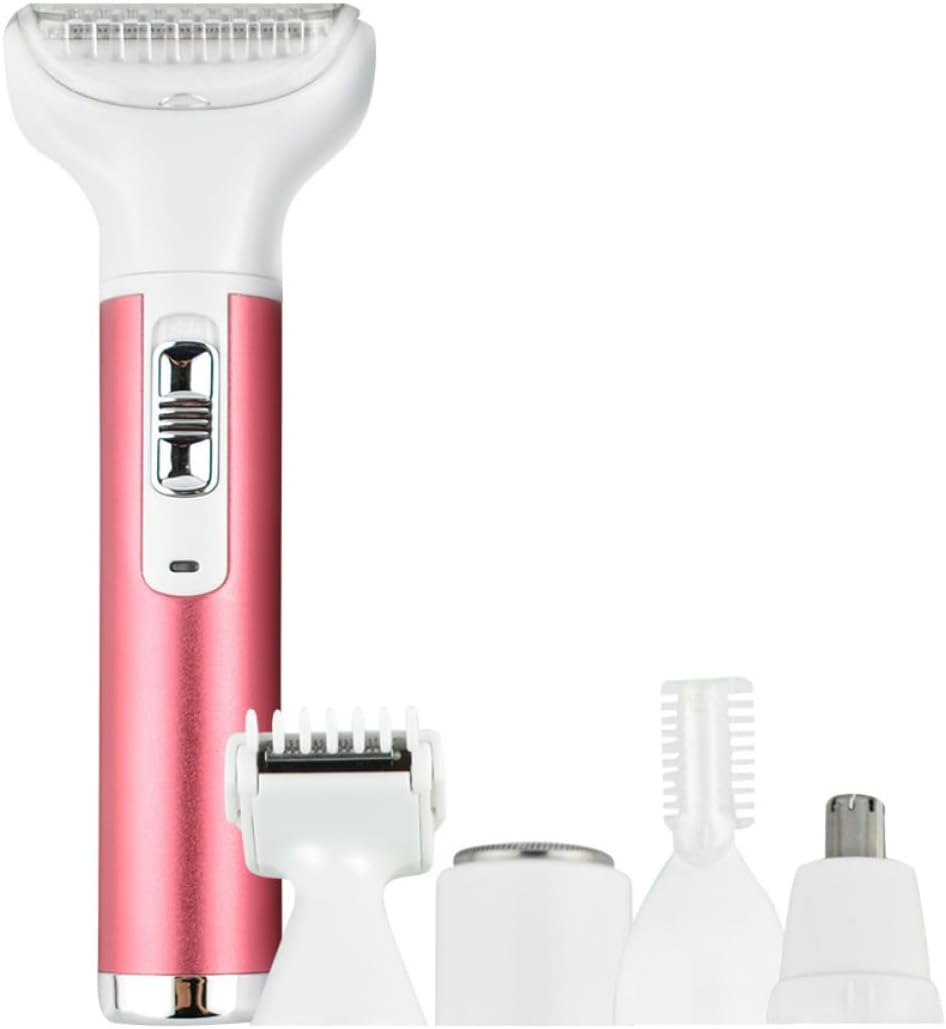 NUOBESTY USB Rechargeable 5-in-1 Women’s Hair Removal Device with Eyebrow and Nose Trimmer, Cordless Body NUOBESTY USB Rechargeable 5-in-1 Women’s Hair Removal Device with Eyebrow and Nose Trimmer, Cordless Body