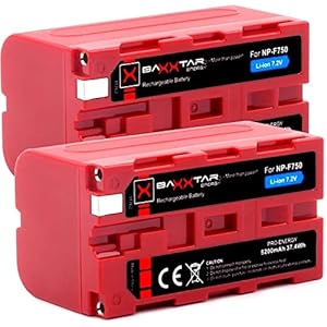 Baxxtar PRO – 2X Ersatz für Akku Sony NP-F750 – LG Cells Inside (echte 5200mAh)