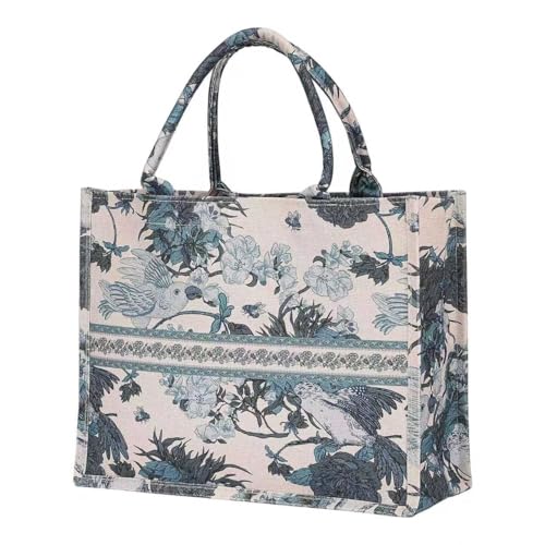 Bolso tote estampado floral de gran capacidad miniatura 1