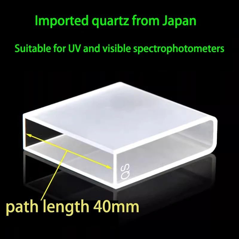 1 cubeta de cuarzo de 40 mm con tapa y luz bidireccional JGS1, adecuada for espectrofotómetros de laboratorio. Adecuada for UV visible.(Ordinary)