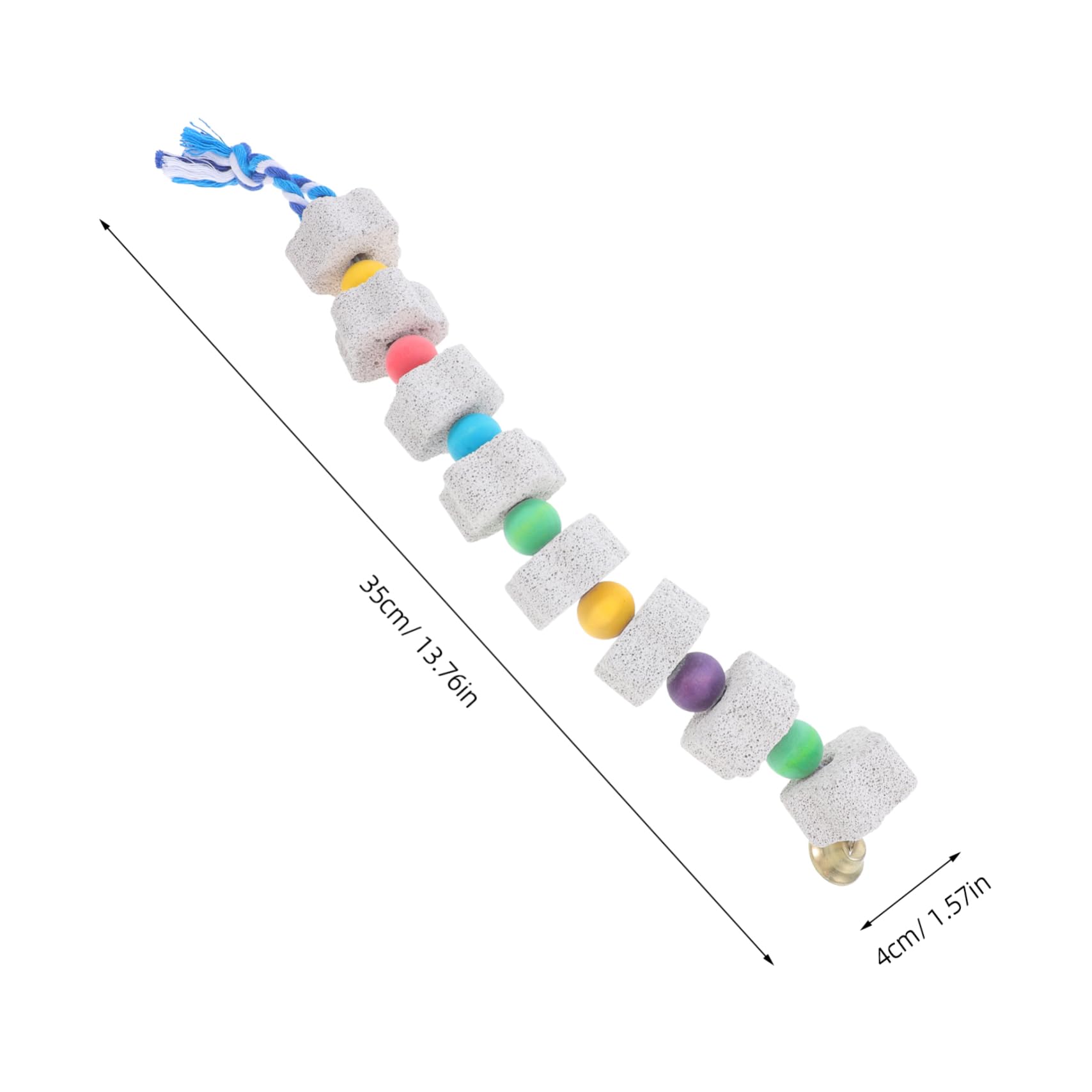 Parliky 2 Pack Chicken Chewing Toys with Bells Beak Grinding Stone Bird Cage Accessories Fun Pecking Toys for