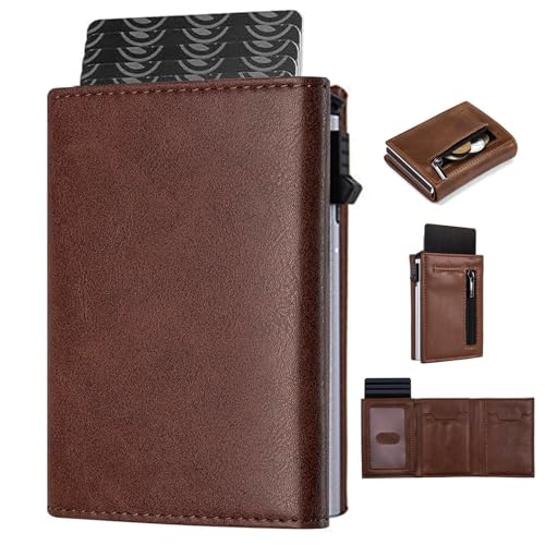 El Mejor Listado de Cartera de Curpiel que puedes comprar esta semana. 49 Carteras para Caballero, Billetera Hombre de Piel con Bolsillo de Moneda, Tarjeteros de Cuero Monedero Cierre del Imán, Mens wallet Plegable con RFID Bloquea Antirrobo, Regalo...