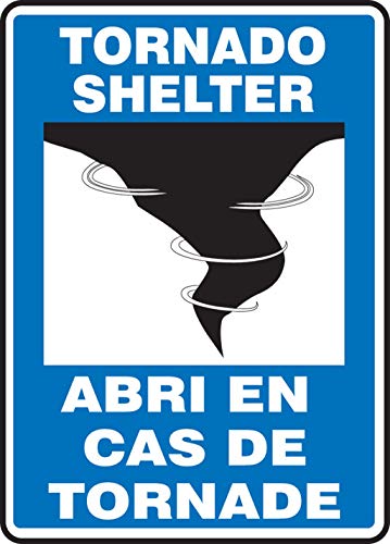 Panneau de sécurité abri en cas de tornade en aluminium durable Accuform
